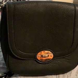 Charming Charlie Black Leather Over Shoulder Purse